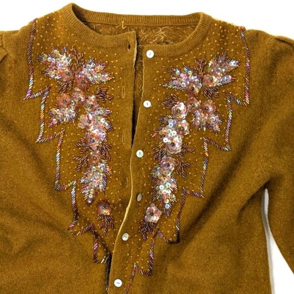 Vintage Beaded Angora Sweater - Picture 4 of 11